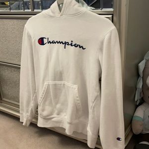 White champion hoodie